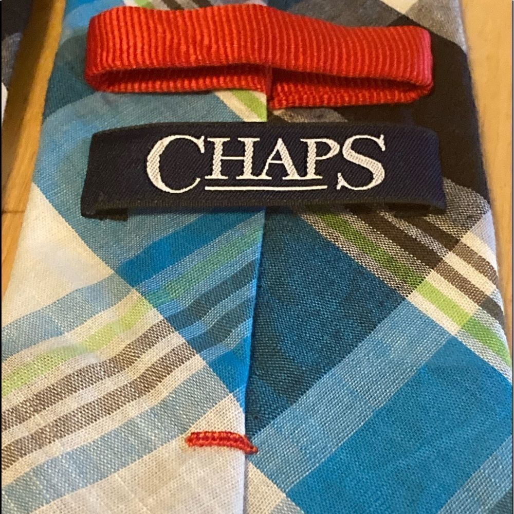 Mean’s CHAPS Plaid Tie 100% Cotton Casual Tie